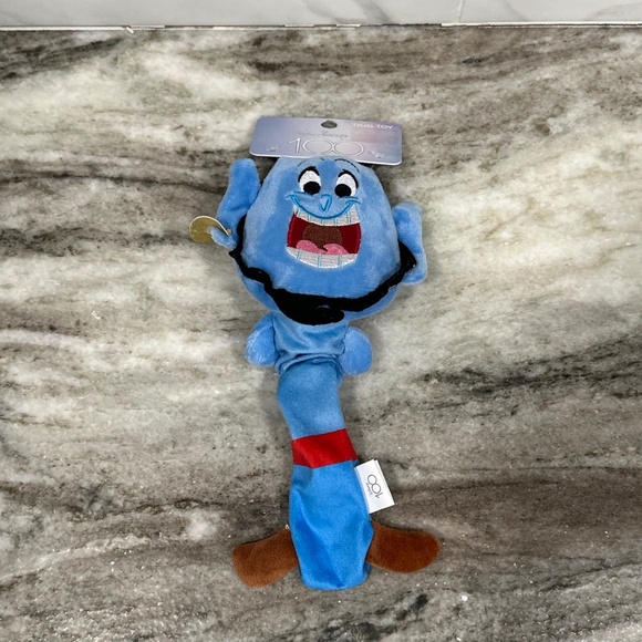 Disney 100 Aladdin GENIE Plush Bungee TUG TOY for Small Dogs Squeaker Crinkle - Picture 1 of 11